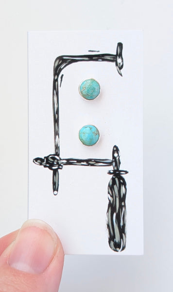 Turquoise 6mm Stud Earrings