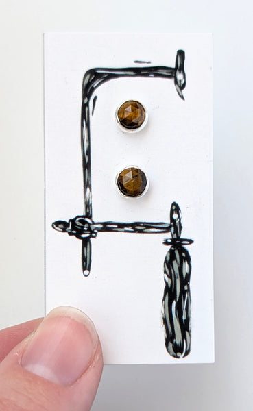 Tigers Eye 5mm Stud Earrings