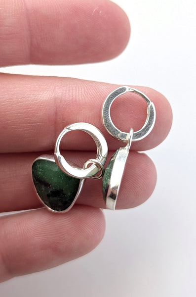 Corundum Huggie Earrings