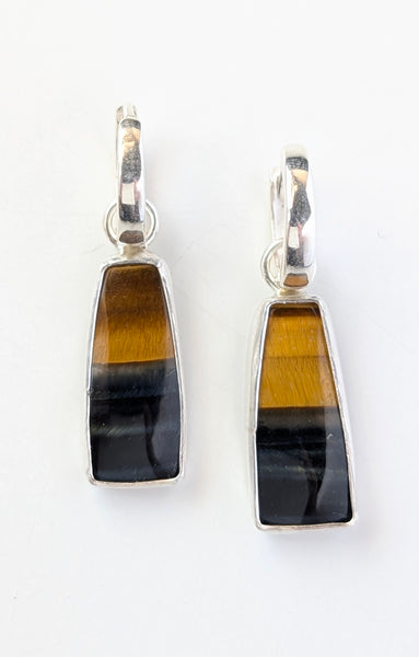 Hawks Eye Huggie Earrings