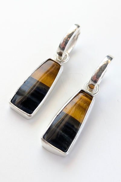 Hawks Eye Huggie Earrings