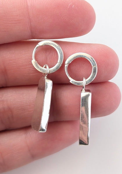 Hawks Eye Huggie Earrings