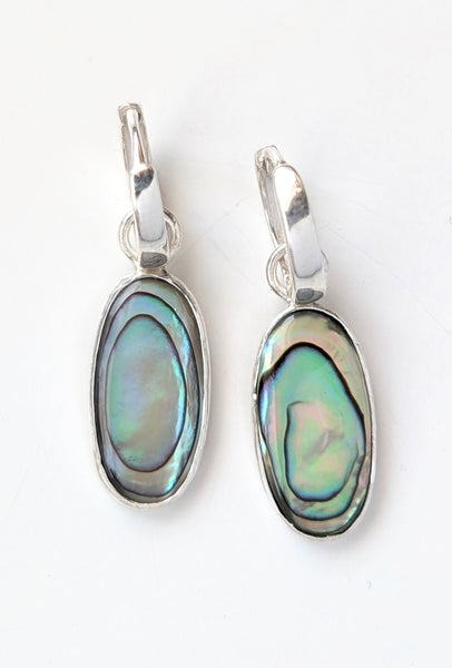 Abalone Shell Huggie Earrings
