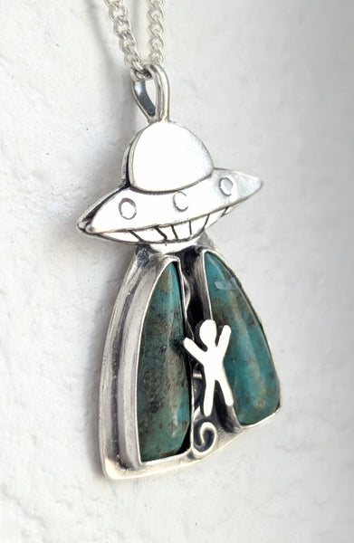 Turquoise UFO Necklace
