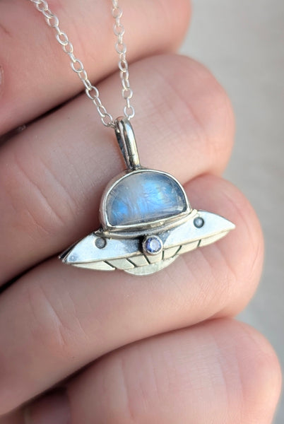 Moonstone UFO Necklace
