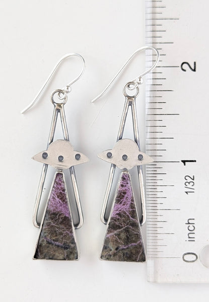 Purporite UFO Earrings