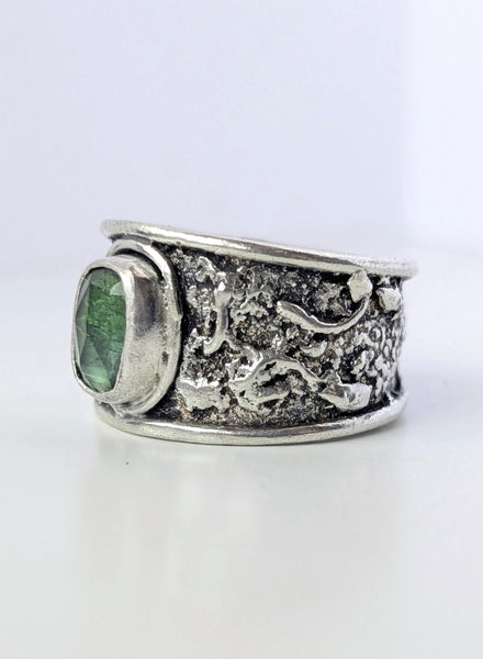 Green Tourmaline Ring, Size 8