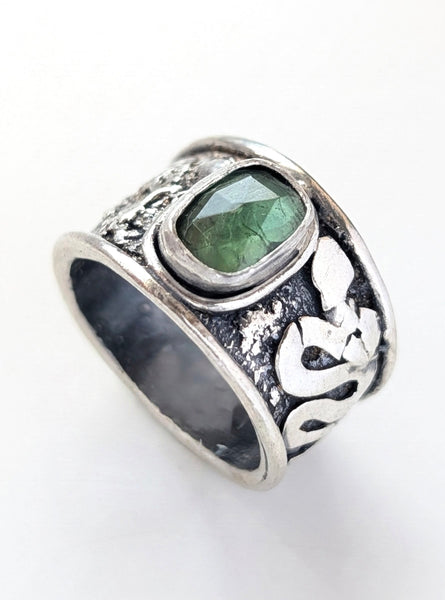 Green Tourmaline Ring, Size 8