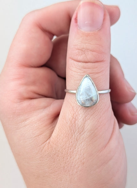 Moonstone Stacking Ring, Size 9.5