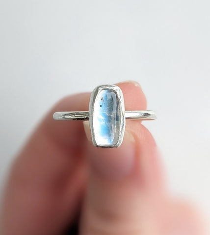 Moonstone Stacking Ring Size 9