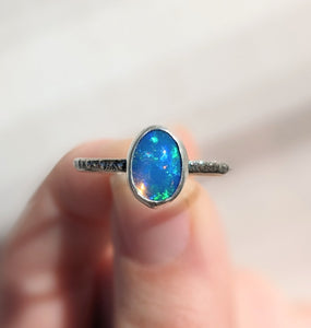 Opal Stacking Ring Size 9