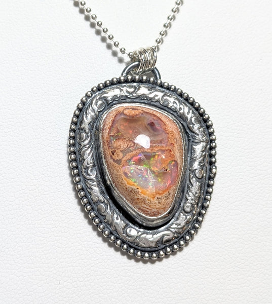 Mexican Fire Opal Necklace