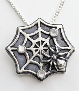 Captured- Spider with Orbs Necklace
