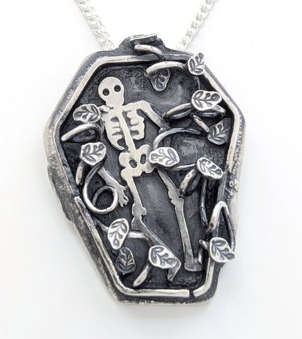 Stuck in the Weeds- Skeleton Necklace