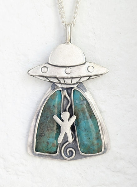 Turquoise UFO Necklace