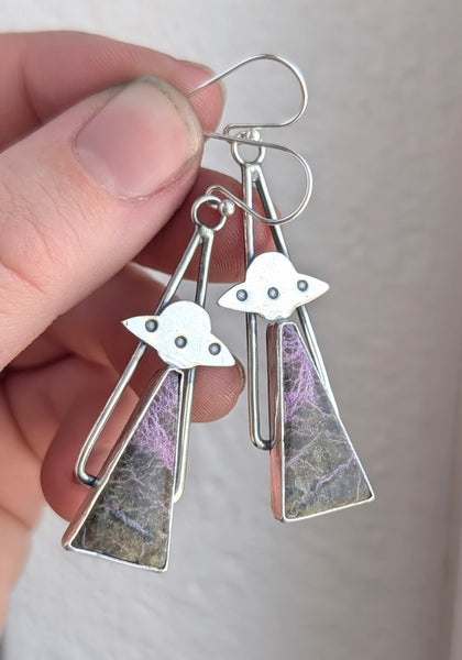 Purporite UFO Earrings