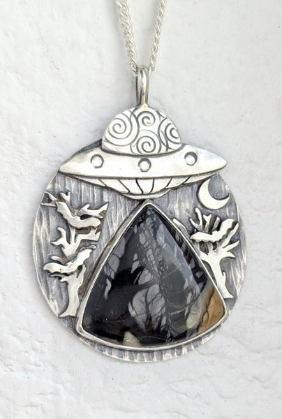 Picasso Jasper UFO Necklace