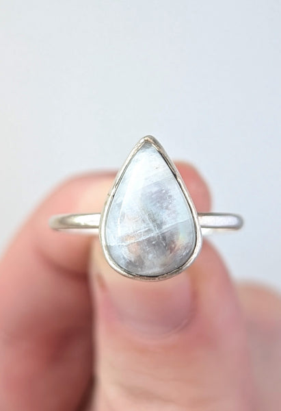 Moonstone Stacking Ring, Size 9.5