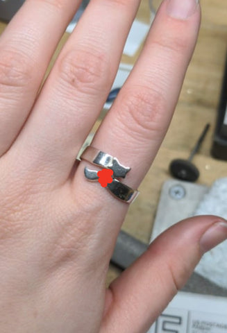 Sterling silver Fox ring