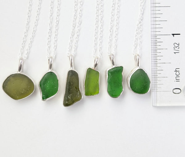 Green Sea Glass Necklace