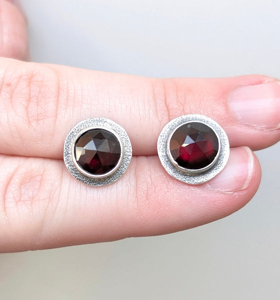 Garnet Stud Earrings