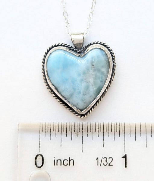 Larimar Heart Necklace