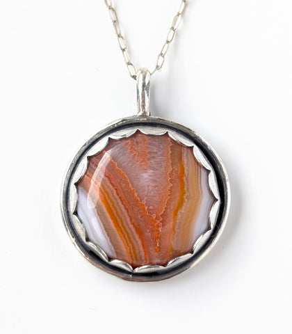 Orange Banded Agate Necklace