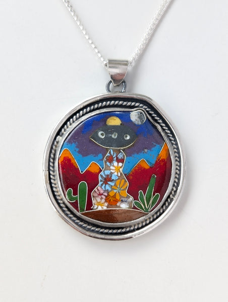 UFO Enamel Necklace