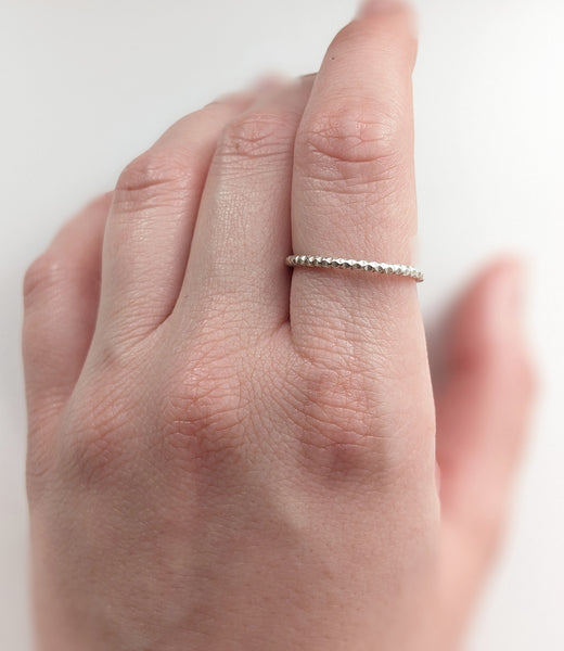 Sterling Silver Textured Stacker Ring