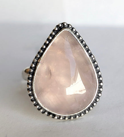 Rose Quartz Ring, Size 6.75