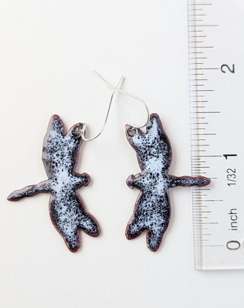 Enameled Dragonfly Earrings