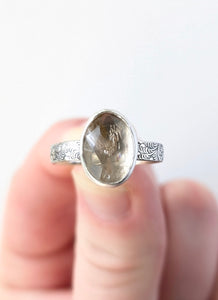 Herkimer Diamond Ring, Size 8