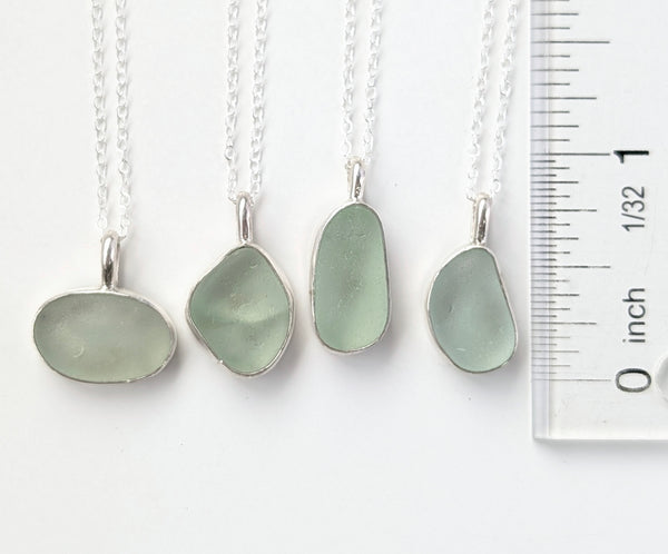 Light Blue Sea Glass Necklace