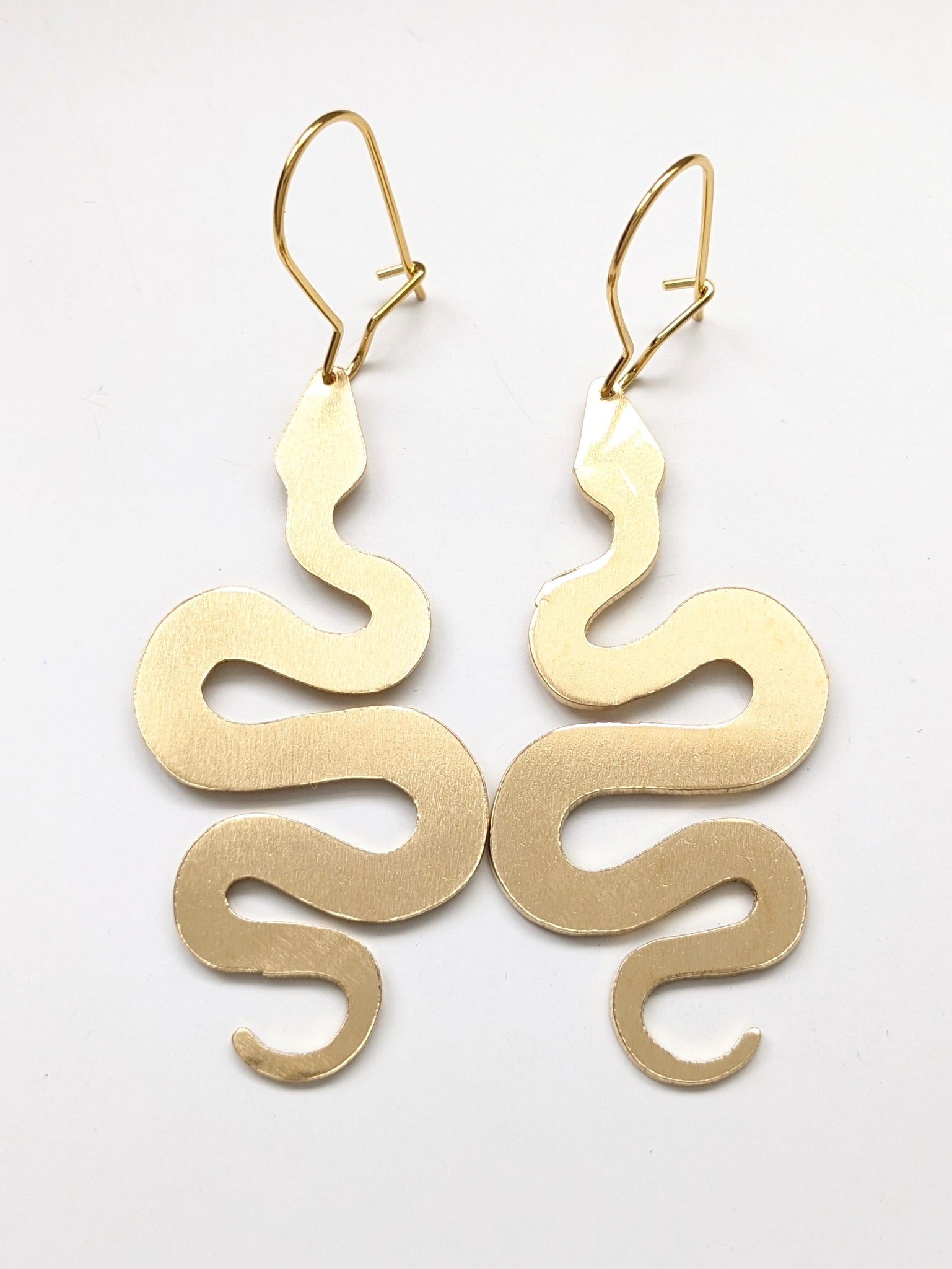 Snake Brass Earrings