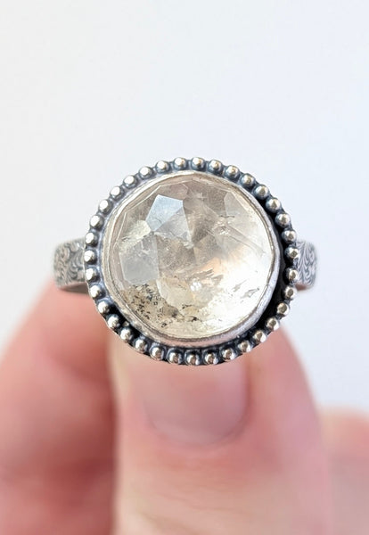 Herkimer Diamond Ring, Size 8