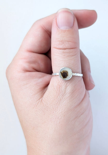 Dendritic Agate Ring, Size 9.5