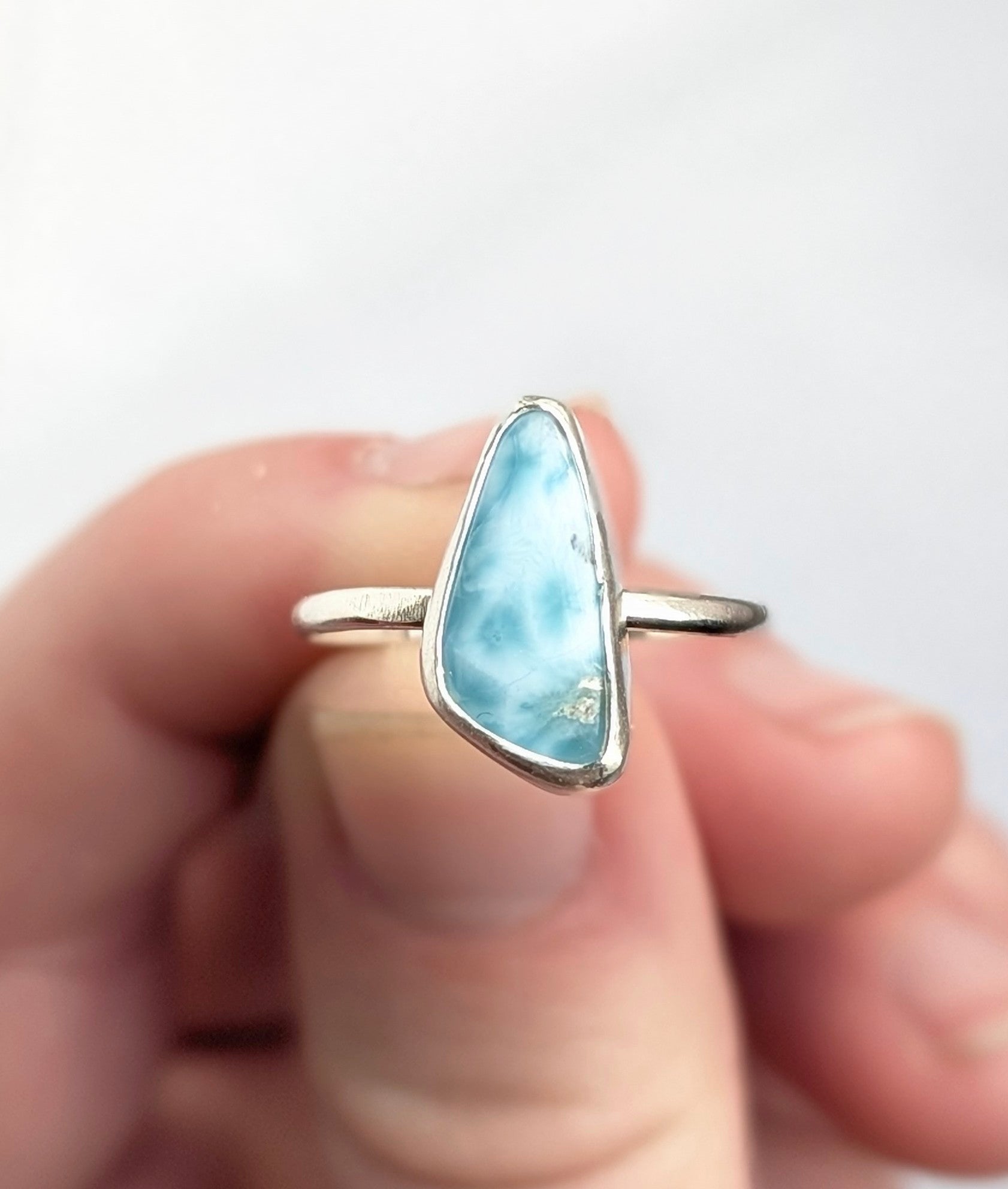 Larimar Stacking Ring, Size 7.5