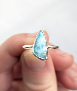 Larimar Stacking Ring, Size 7.5