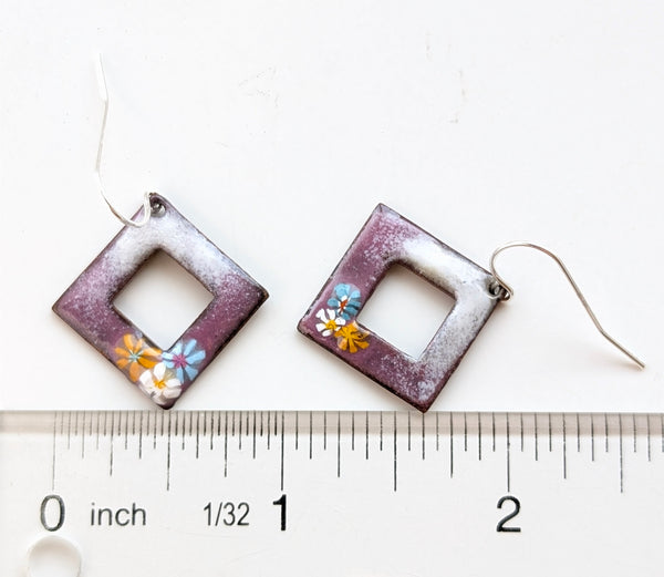 Enameled Earrings