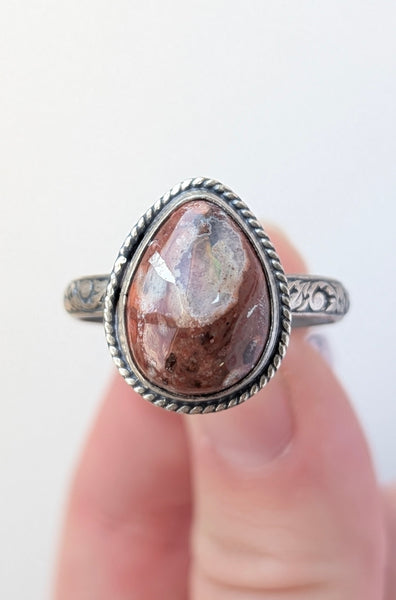 Mexican Fire Opal Ring, Size 13