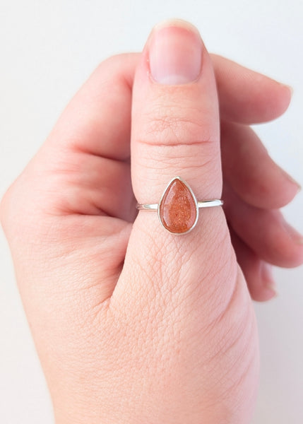 Sunstone Stacking Ring, Size 8
