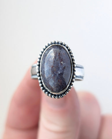 Iolite Sunstone Ring, Size 9