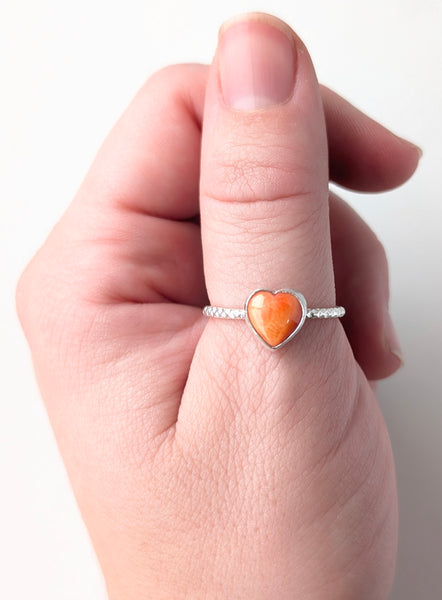 Spiny Oyster Stacking Ring, Size 8.5