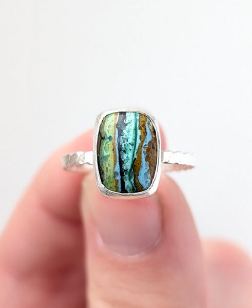 Rainbow Casilica Ring, Size 7