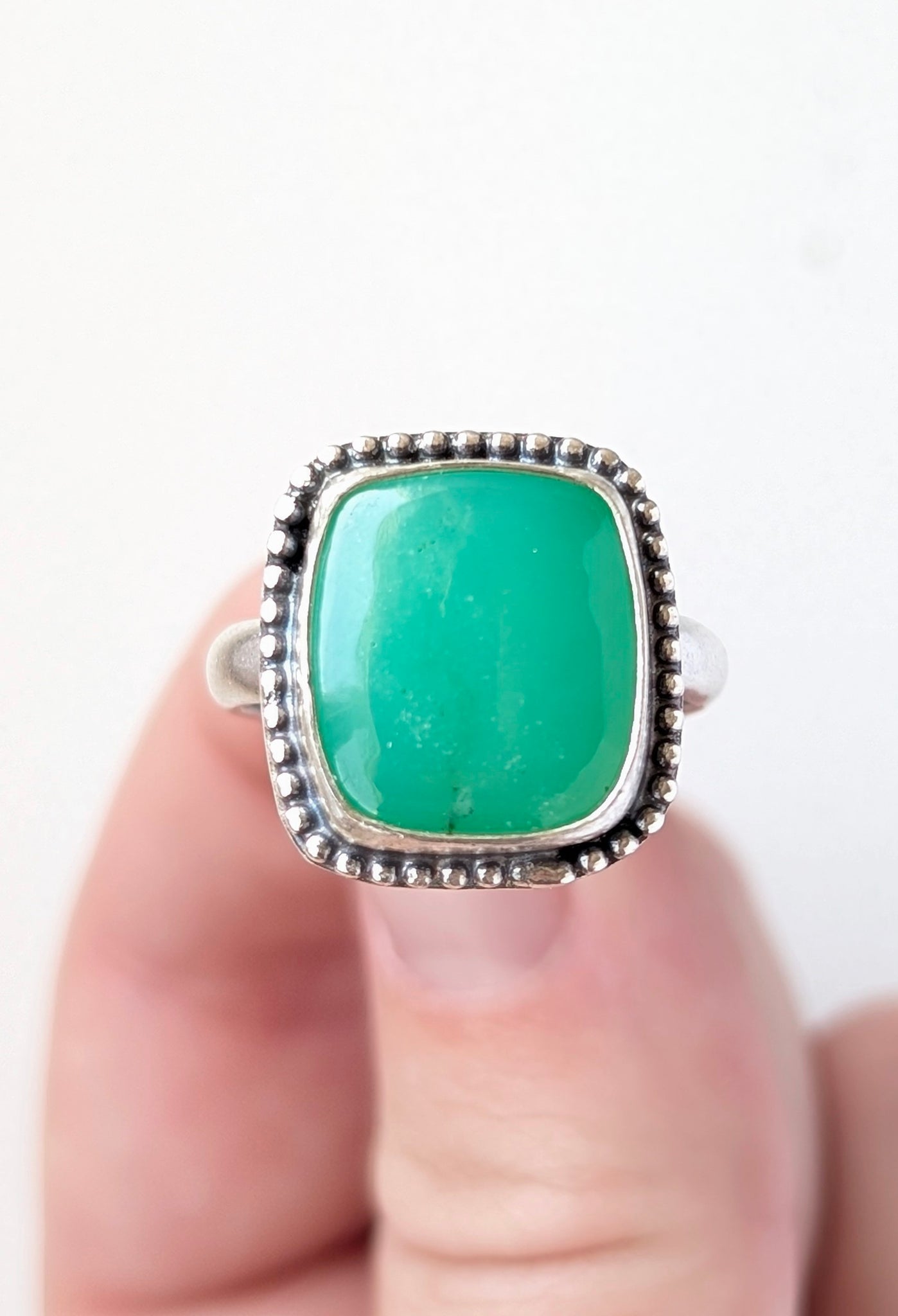 Chrysoprase Ring, Size 8