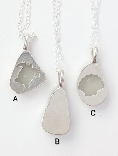 White Sea Glass Necklace