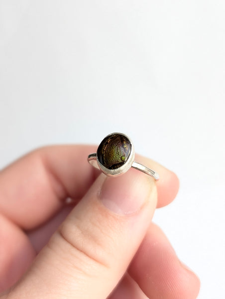 Fire Agate Ring, Size 6.5