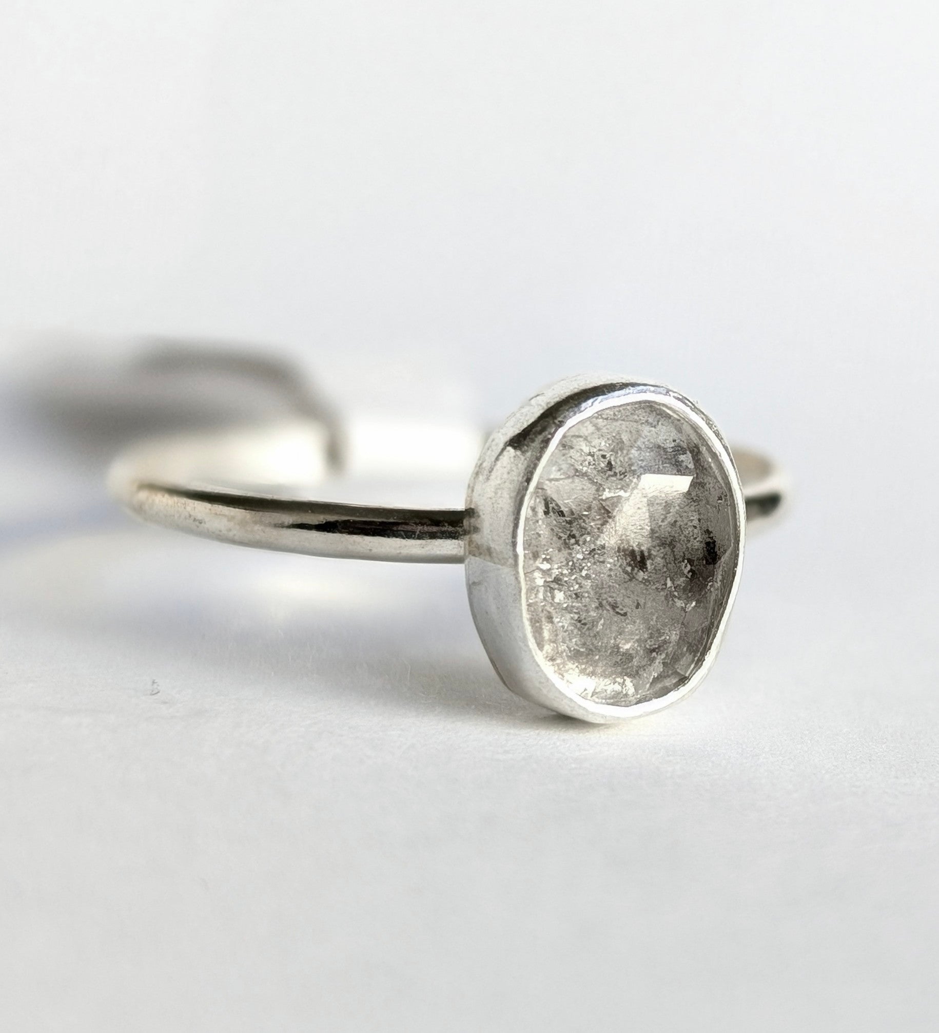 Herkimer Diamond Ring Size 10.25