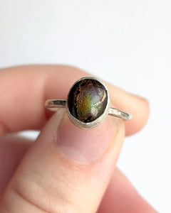 Fire Agate Ring, Size 6.5