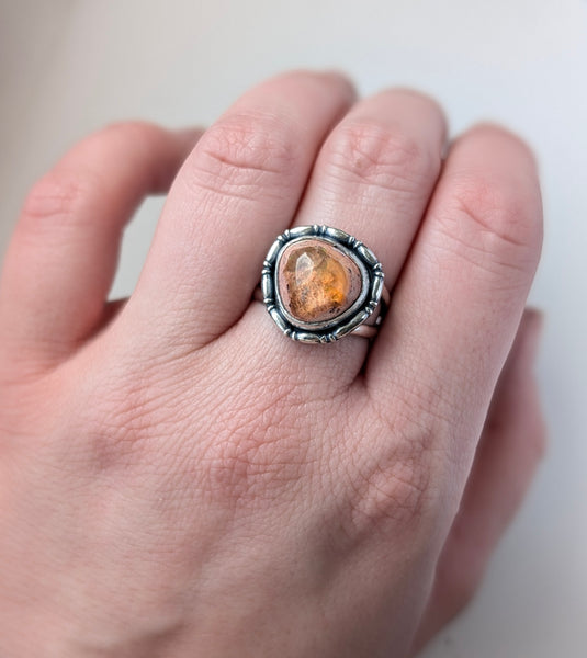 Mexican Fire Opal Ring, Size 7